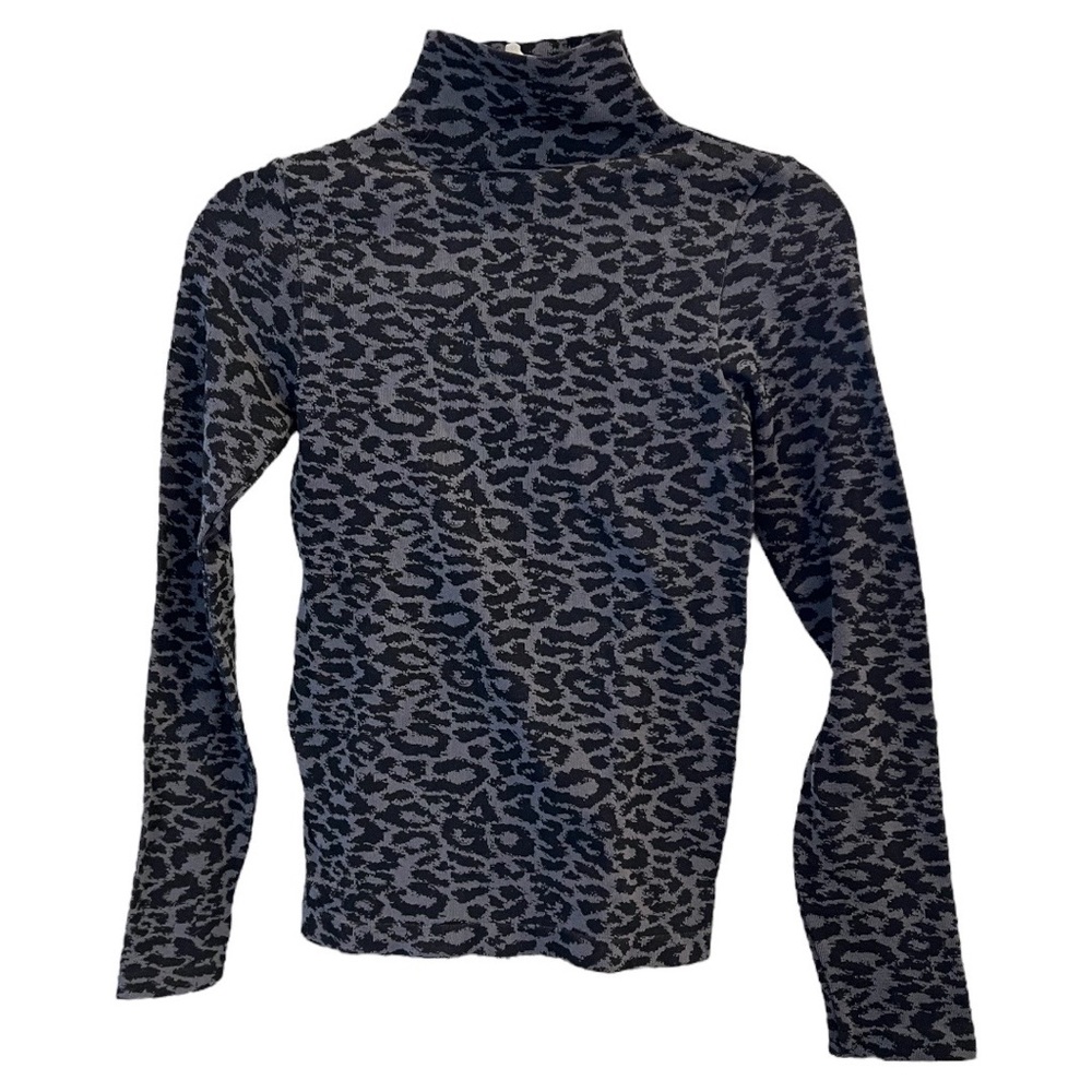 Black and Grey Mockneck Long Sleeve Shirt